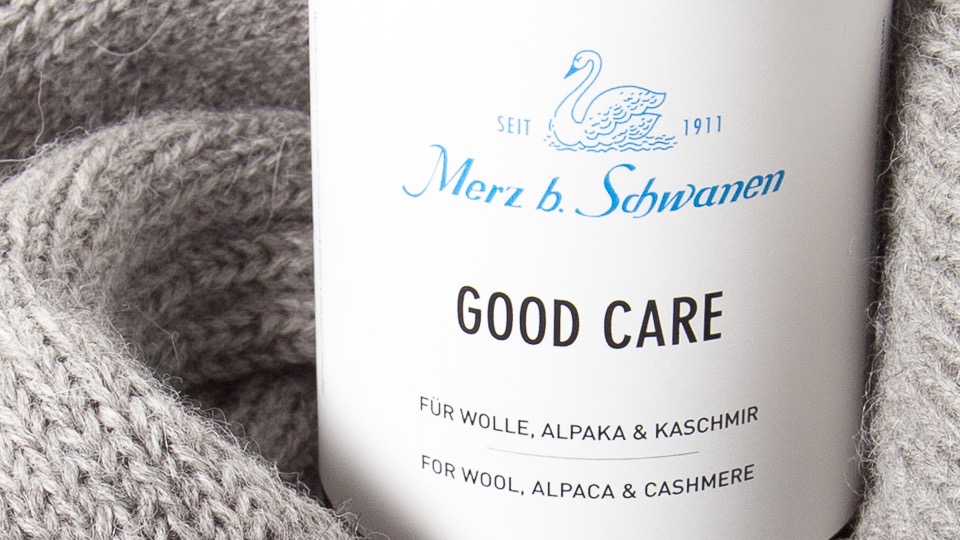 close up of merz b. schwanen wool detergent