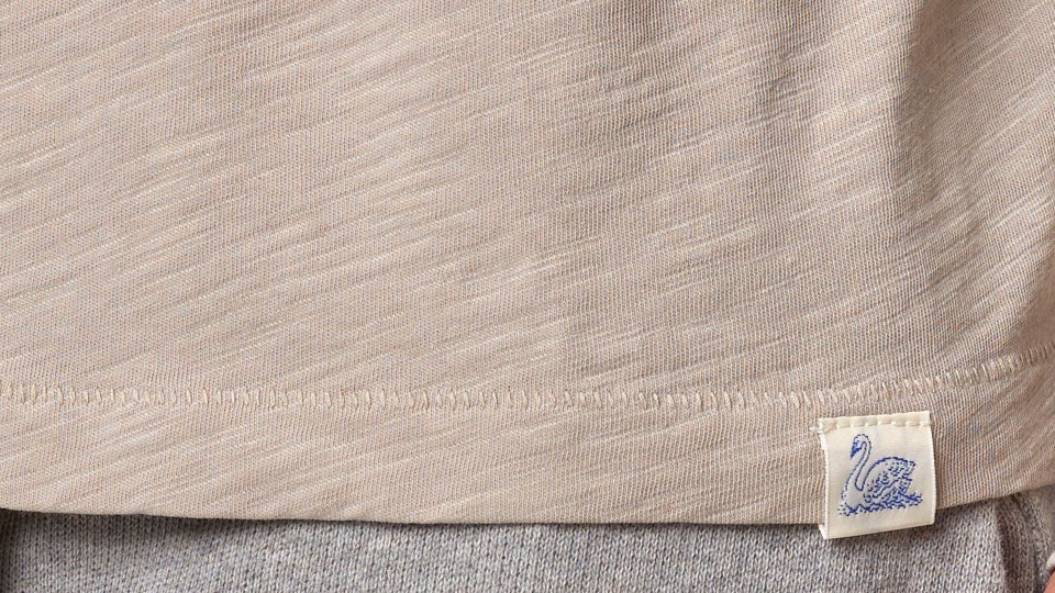 detail of pima cotton t-shirt