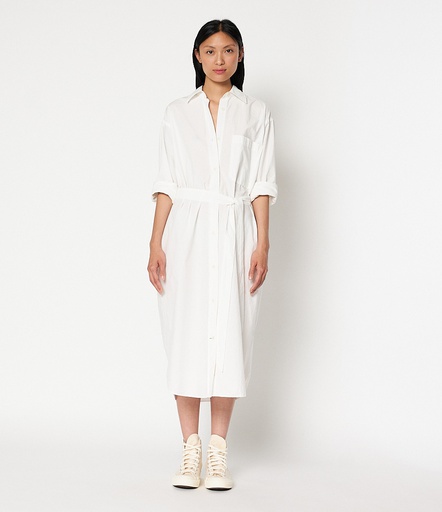 GOOD BASICS | DRESS01 shirt dress, organic cotton poplin, 3,5oz/sq.yd., relaxed fit  01 white