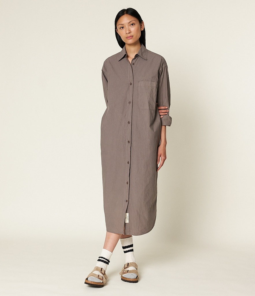 shirt dress, organic cotton poplin, 3,5oz/sq.yd., relaxed fit | Merz b. Schwanen shirt dress, organic cotton poplin, 3,5oz/sq.yd., relaxed fit | Merz b. Schwanen