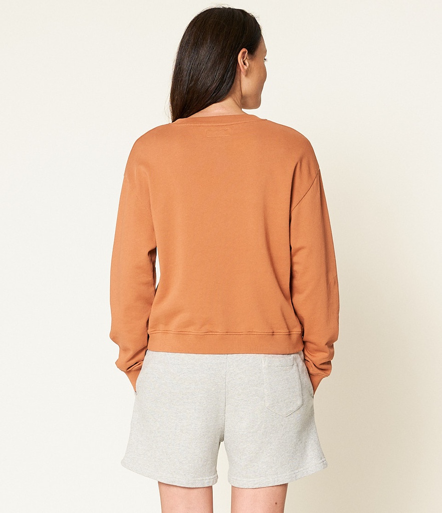 WSW02 women's cropped crew neck sweatshirt, organic cotton, 7,4oz, relaxed  fit