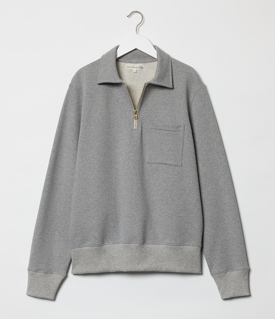 Half Zip Pullover Light Grey Mel