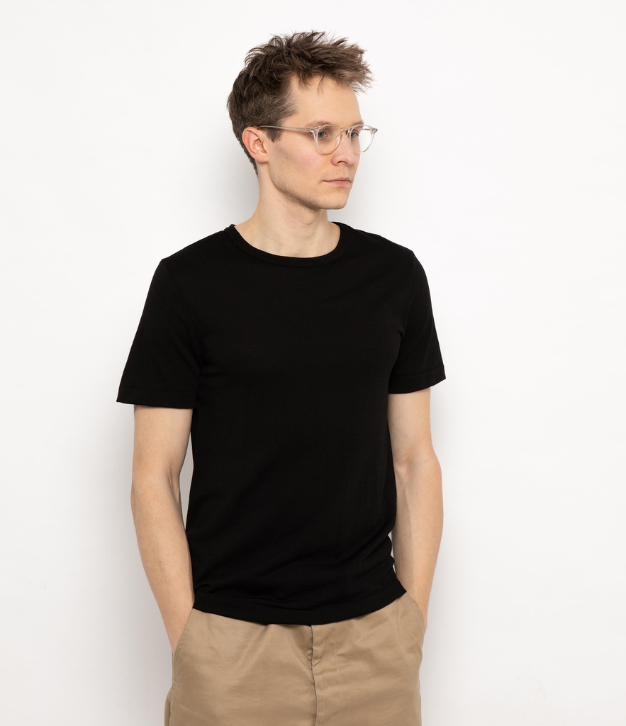 Loopwheeled Merino Wool T-shirt | Merz b. Schwanen