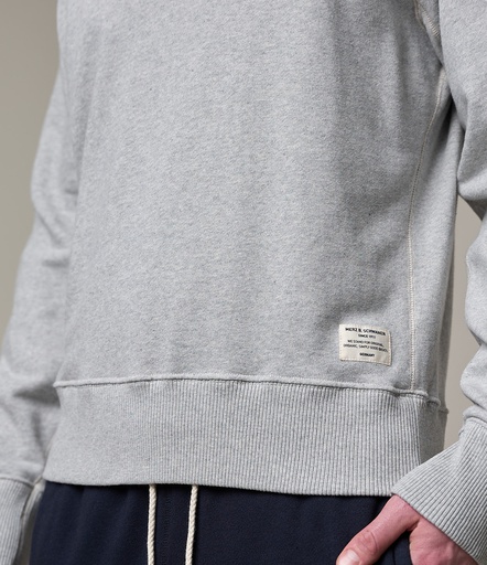 GOOD BASICS | RGSW01 men's sweatshirt, organic cotton, 10,6oz, relaxed fit  80 grey mel.