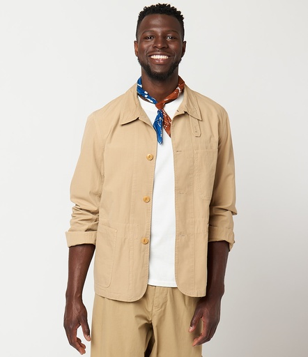 GOOD BASICS | JKT02 unisex jacket, organic cotton poplin, 4,3oz/sq.yd., relaxed fit  16 khaki