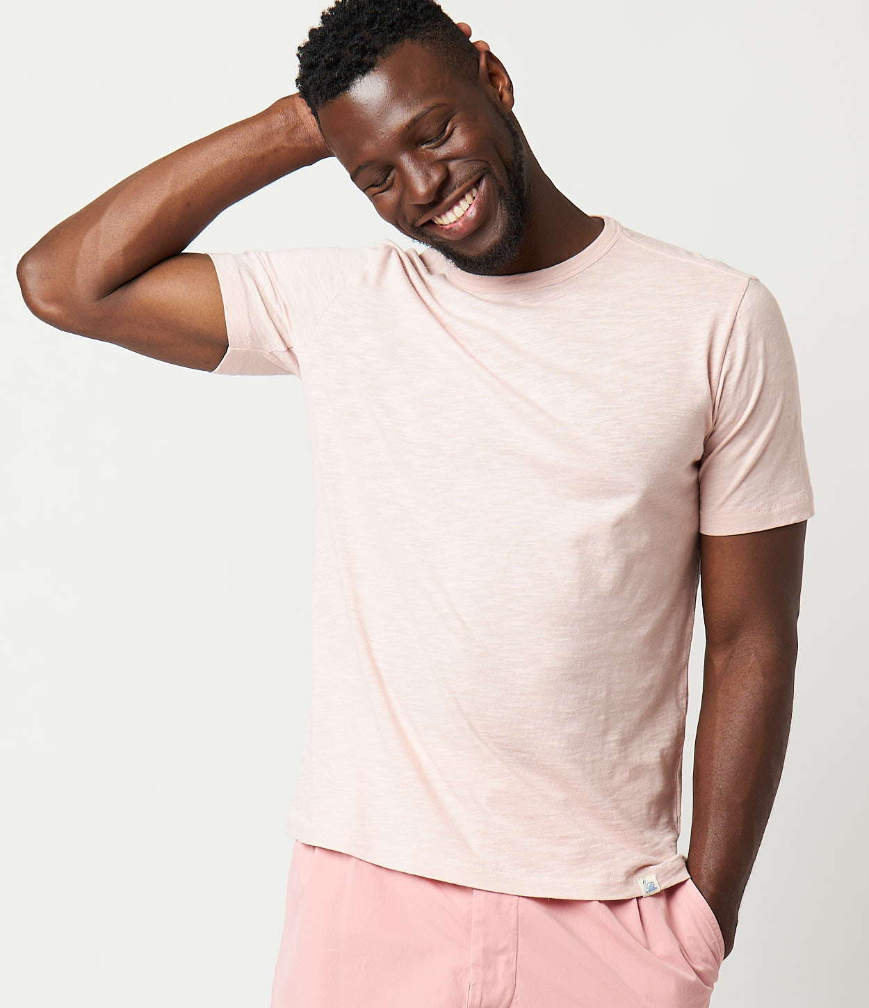 Pink and outlet white t shirt