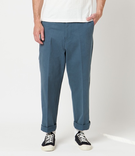 GOOD BASICS | CHINO01 chino, organic cotton twill, 8,8oz/sq.yd., relaxed fit  605 slate blue