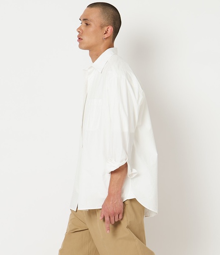 GOOD BASICS | SHIRT04 unisex shirt, organic cotton poplin, 4,2oz, oversized fit  01 white