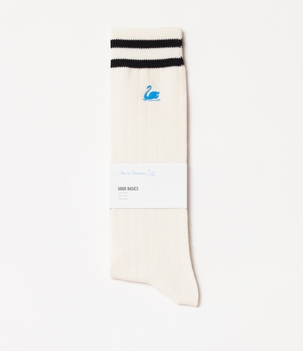 GOOD BASICS | GS08 cotton socks  0199 white/deep black