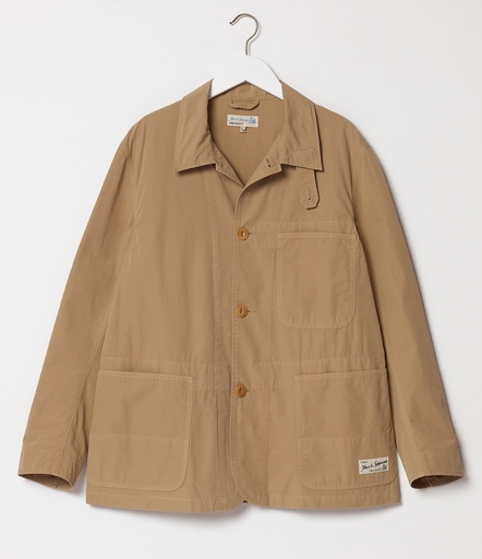 GOOD BASICS | JKT02 unisex jacket, organic cotton poplin, 4,3oz/sq.yd., relaxed fit  16 khaki
