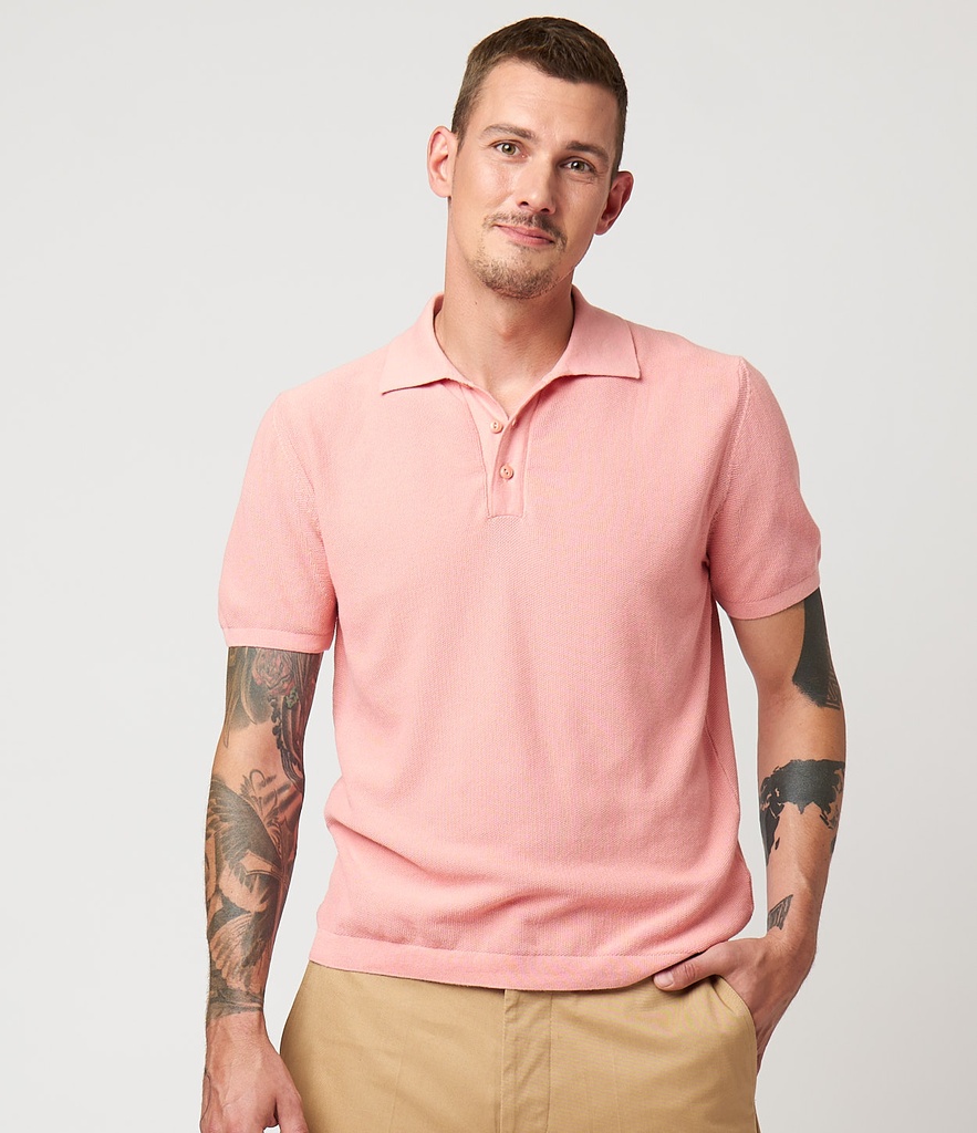 KPLP02 knitted polo, organic cotton, relaxed fit