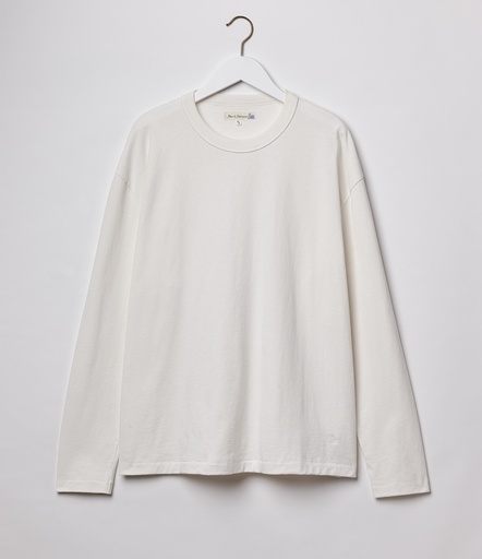 GOOD BASICS | GHPLS01 longsleeve shirt, organic and Giza cotton / hemp blend, 7,1 oz/sq.yd., boxy oversized fit  01 white