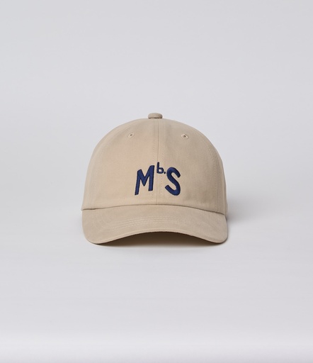 GOOD BASICS | CAP02 MbS logo cap, organic cotton gabardine, low profile <br/> 161 light khaki