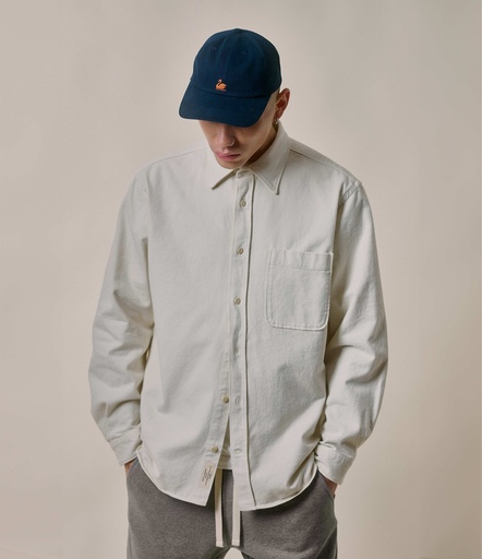 GOOD BASICS | SHIRT01T organic cotton broken twill shirt, 5,2oz/sq.yd., relaxed fit  02 nature