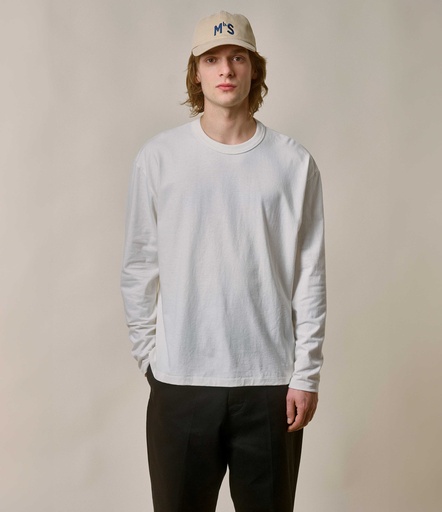 GOOD BASICS | GHPLS01 longsleeve shirt, organic and Giza cotton / hemp blend, 7,1 oz/sq.yd., boxy oversized fit  01 white