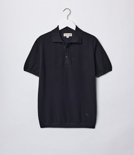 ALL PLANT-BASED – ALL GOOD! | KPLP02 knitted polo, organic cotton, relaxed fit  99 deep black