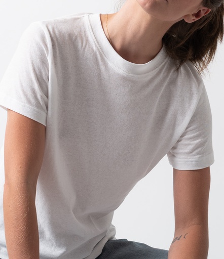 GOOD BASICS | WCT05 women's crew neck T-shirt relaxed fit  01 white