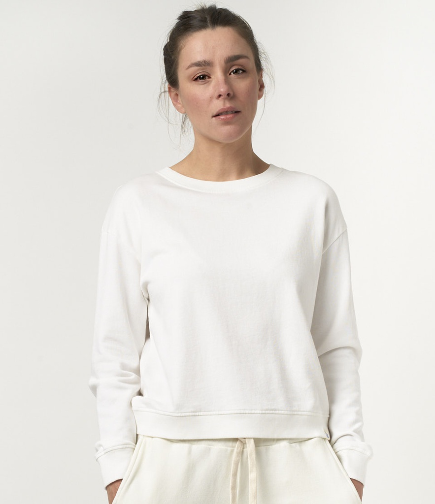WSW02 women's cropped crew neck sweatshirt, organic cotton, 7,4oz, relaxed  fit