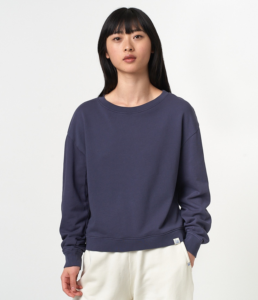 WSW02 women's cropped crew neck sweatshirt, organic cotton, 7,4oz, relaxed  fit