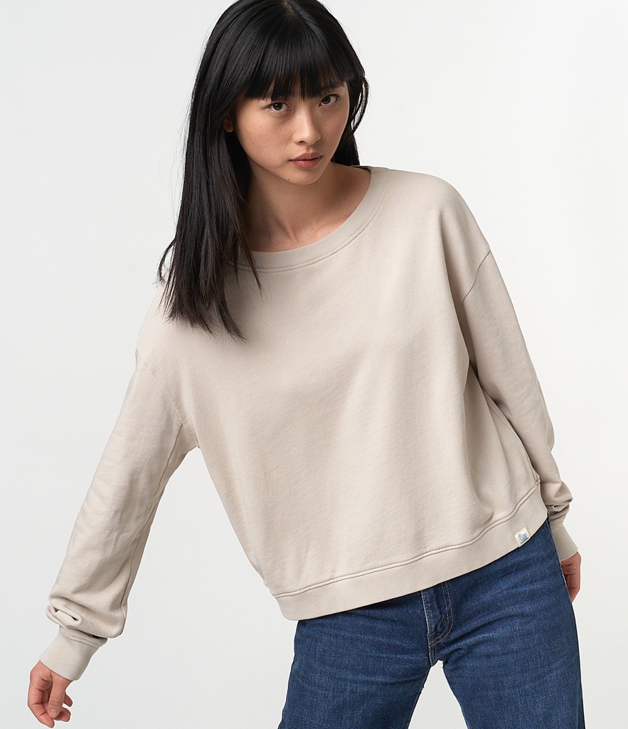 WSW02 women's cropped crew neck sweatshirt, organic cotton, 7,4oz, relaxed  fit