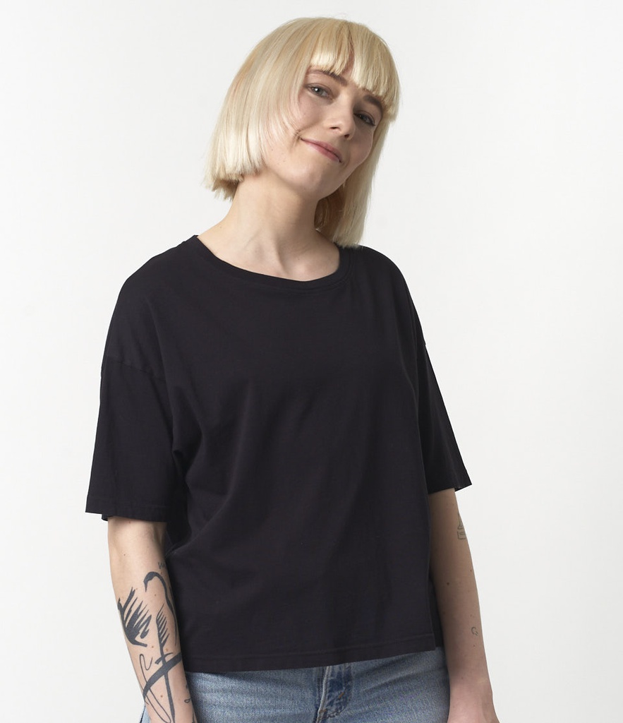 Black Oversized Fit Women's T-shirt