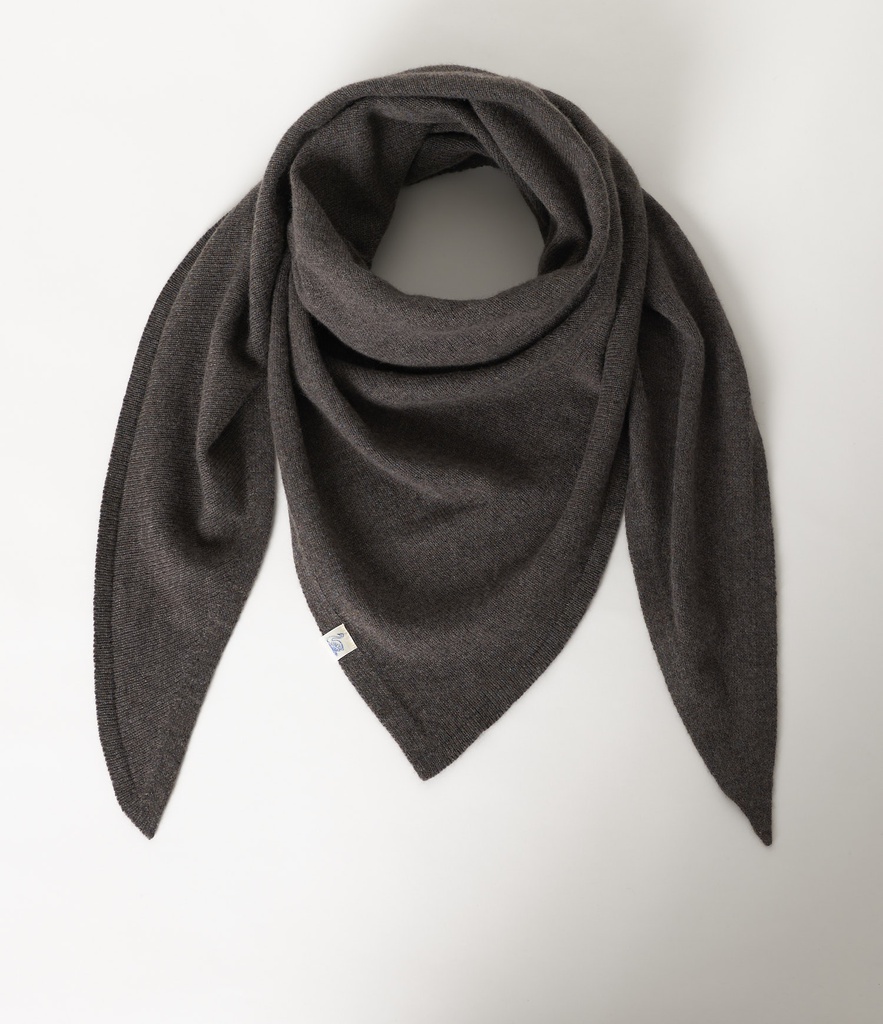 unisex light triangle scarf, merino-silk-cashmere blend