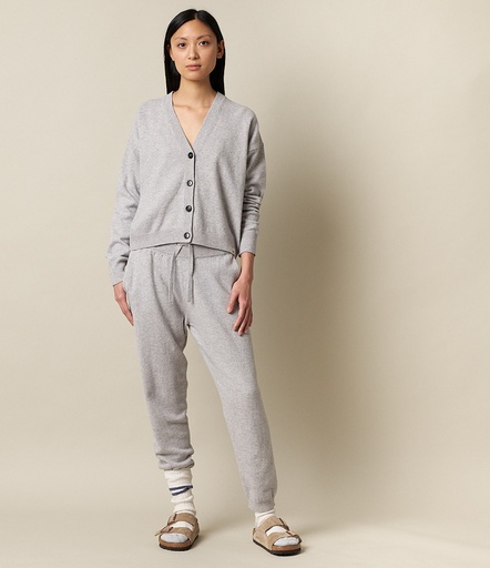 GOOD BASICS | SKPT01 women’s lounge pants, merino-silk-cashmere blend, relaxed fit  80 grey mel.
