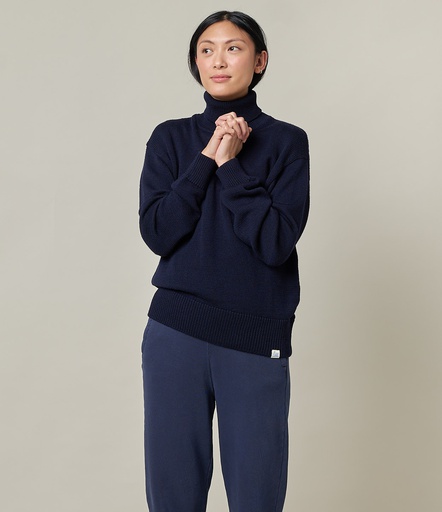 GOOD BASICS | WMWT02 women’s turtleneck pullover, merino wool, classic fit   06 grain
